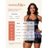 imageSummer Mae Halter Tankini Swimsuits for Women 2025 Tummy Control 2 Piece Bathing Suit High Waisted Swimwear with ShortsGradient Purple Leopard
