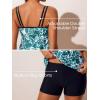 imageSummer Mae Womens Tankini Swimsuits 2025 Two Piece Bathing Suits Tummy Control Ruched Swim Suits with ShortsAbstract Art Leopard Print Combination