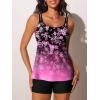 imageSummer Mae Womens Tankini Swimsuits 2025 Two Piece Bathing Suits Tummy Control Ruched Swim Suits with ShortsBlossom Pink