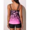 imageSummer Mae Womens Tankini Swimsuits 2025 Two Piece Bathing Suits Tummy Control Ruched Swim Suits with ShortsBlossom Pink