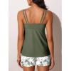 imageSummer Mae Womens Tankini Swimsuits 2025 Two Piece Bathing Suits Tummy Control Ruched Swim Suits with ShortsSandy Shore Palms