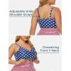 imageSummer Mae Womens Plus Size One Piece Swim Dress Floral Cutout Swimsuits VNeck Bathing Suit with Skirt4 of July