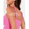 imageSummer Mae Maternity One Piece Swimsuit Scalloped Cutout Pregnancy Bathing Suit Ruched High Waisted Swimwear Hot Pink 12