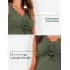 imageSummer Mae Maternity One Piece Swimsuit Scalloped Cutout Pregnancy Bathing Suit Ruched High Waisted Swimwear Olive 8