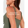 imageSummer Mae Maternity One Piece Swimsuit Scalloped Cutout Pregnancy Bathing Suit Ruched High Waisted Swimwear Olive 8