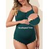 imageSummer Mae Maternity Swimsuit One Piece Bathing Suit Button Neck Cross BackScalloped Sacramento