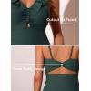 imageSummer Mae Ribbed Ruffle Maternity Swimsuit One Piece Cutout Pregnancy Bathing Suit Twist Back SwimwearBalsam Green