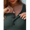 imageSummer Mae Womens Maternity Tummy Control Swimsuit Ribbed One Piece Bathing Suit Button Neck Swimwear Green Medium