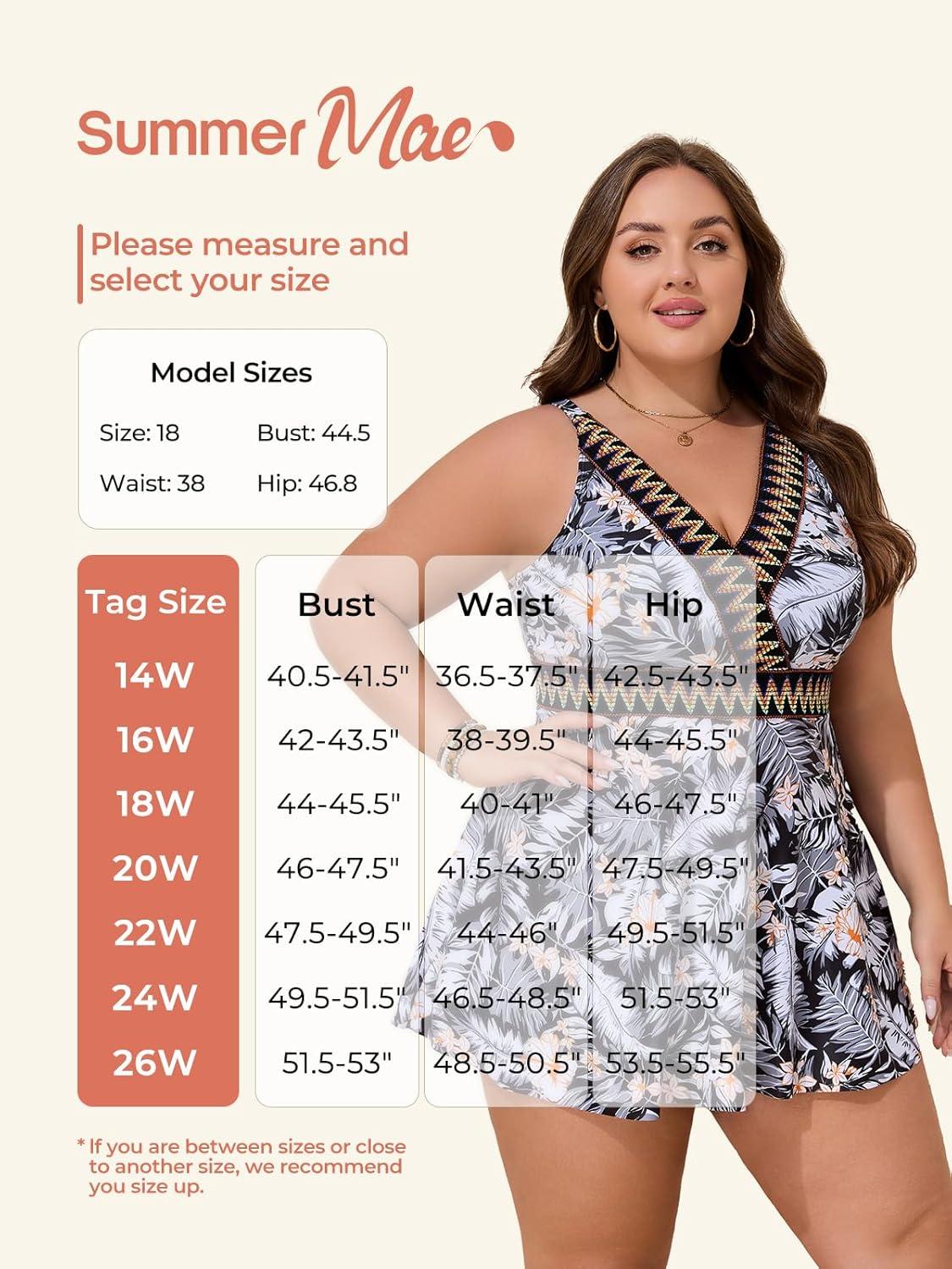 imageSummer Mae Plus Size Swimsuits for Women Two Piece Bathing Suit with Shorts Flowy Swim Dress Colorblock Tankini SwimwearGrey Flower Clusters