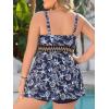 imageSummer Mae Plus Size Swimsuits for Women Two Piece Bathing Suit with Shorts Flowy Swim Dress Colorblock Tankini SwimwearBlue Marine Organism