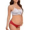 imageSummer Mae Ruffle Maternity Swimsuit TwoPiece Low Rise Bikini Shirred Smoked Pregnancy Bathing SuitBeatific Polka Dot