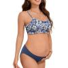 imageSummer Mae Ruffle Maternity Swimsuit TwoPiece Low Rise Bikini Shirred Smoked Pregnancy Bathing SuitDewdrop Blooms