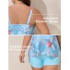 imageSummer Mae Plus Size Swimsuit Tankini for Women Two Piece Flowy Bathing Suit Ruffle Tummy Control Swimwear with ShortMarine Biology Print