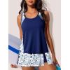 imageSummer Mae Blouson Tankini Swimsuits for Women Modest Tummy Coverage Bathing Suits with Skirt and Builtin ShortsBlue Willow Trails