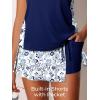imageSummer Mae Blouson Tankini Swimsuits for Women Modest Tummy Coverage Bathing Suits with Skirt and Builtin ShortsBlue Willow Trails