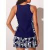 imageSummer Mae Blouson Tankini Swimsuits for Women Modest Tummy Coverage Bathing Suits with Skirt and Builtin ShortsCube