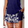 imageSummer Mae Blouson Tankini Swimsuits for Women Modest Tummy Coverage Bathing Suits with Skirt and Builtin ShortsCube