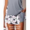 imageSummer Mae Blouson Tankini Swimsuits for Women Modest Tummy Coverage Bathing Suits with Skirt and Builtin ShortsLilac Leopard Palm