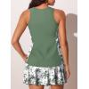 imageSummer Mae Blouson Tankini Swimsuits for Women Modest Tummy Coverage Bathing Suits with Skirt and Builtin ShortsSandy Shore Palms