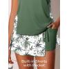 imageSummer Mae Blouson Tankini Swimsuits for Women Modest Tummy Coverage Bathing Suits with Skirt and Builtin ShortsSandy Shore Palms