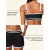 imageSummer Mae 3Piece Tankini Swimsuits for Women CoverUp with Adjustable Bathing Suit Top and Tummy Control Swim ShortsBlack