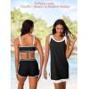 imageSummer Mae 3Piece Tankini Swimsuits for Women CoverUp with Adjustable Bathing Suit Top and Tummy Control Swim ShortsBlack