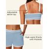 imageSummer Mae 3Piece Tankini Swimsuits for Women CoverUp with Adjustable Bathing Suit Top and Tummy Control Swim ShortsLight Gray