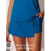 imageSummer Mae Womens Tankini Swimsuits with Skirt Two Piece Tummy Control Bathing Suits Printed Swimdress SwimwearBavy Blue