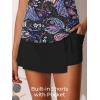 imageSummer Mae Womens Tankini Swimsuits with Skirt Two Piece Tummy Control Bathing Suits Printed Swimdress SwimwearBlack Paisley