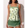 imageSummer Mae Womens Tankini Swimsuits with Skirt Two Piece Tummy Control Bathing Suits Printed Swimdress SwimwearPale Yellow Floral Print