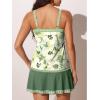 imageSummer Mae Womens Tankini Swimsuits with Skirt Two Piece Tummy Control Bathing Suits Printed Swimdress SwimwearPale Yellow Floral Print