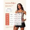 imageSummer Mae Blouson Tankini Swimsuits for Women Two Piece Tummy Control Bathing Suits Modest Swimwear with Sporty Shorts 2025Blue Patching Coconut Tree