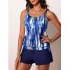 imageSummer Mae Blouson Tankini Swimsuits for Women Two Piece Tummy Control Bathing Suits Modest Swimwear with Sporty Shorts 2025Mysterious Lake