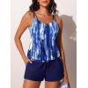 imageSummer Mae Blouson Tankini Swimsuits for Women Two Piece Tummy Control Bathing Suits Modest Swimwear with Sporty Shorts 2025Mysterious Lake