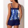 imageSummer Mae Blouson Tankini Swimsuits for Women Two Piece Tummy Control Bathing Suits Modest Swimwear with Sporty Shorts 2025Mysterious Lake