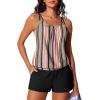 imageSummer Mae Blouson Tankini Swimsuits for Women Two Piece Tummy Control Bathing Suits Modest Swimwear with Sporty Shorts 2025Orange Bohemian