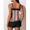 imageSummer Mae Blouson Tankini Swimsuits for Women Two Piece Tummy Control Bathing Suits Modest Swimwear with Sporty Shorts 2025Orange Bohemian