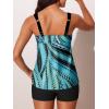 imageSummer Mae Womens Tankini Swimsuits with Shorts Ruffled Tummy Control Bathing Suits Modest 2025 SwimwearFlowing Ripples