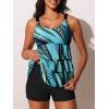 imageSummer Mae Womens Tankini Swimsuits with Shorts Ruffled Tummy Control Bathing Suits Modest 2025 SwimwearFlowing Ripples