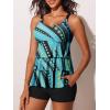 imageSummer Mae Womens Tankini Swimsuits with Shorts Ruffled Tummy Control Bathing Suits Modest 2025 SwimwearFlowing Ripples