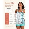 imageSummer Mae Womens Tankini Swimsuits with Shorts Ruffled Tummy Control Bathing Suits Modest 2025 SwimwearGreen Sevenpetal Flower