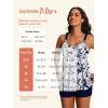 imageSummer Mae Womens Tankini Swimsuits with Shorts Ruffled Tummy Control Bathing Suits Modest 2025 SwimwearMonstera Leaf Silhouette