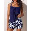 imageSummer Mae Blouson Womens Tankini Swimsuits Modest Tummy Coverage Bathing Suits Swim Shorts with PocketsCube