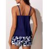 imageSummer Mae Blouson Womens Tankini Swimsuits Modest Tummy Coverage Bathing Suits Swim Shorts with PocketsCube