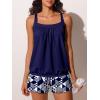 imageSummer Mae Blouson Womens Tankini Swimsuits Modest Tummy Coverage Bathing Suits Swim Shorts with PocketsCube