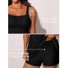 imageSummer Mae Modest Tankini Swimsutis for Women Two Piece Tummy Control Bathing Suits Ruched Front Tank Top Swim Suits 2026Black