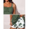 imageSummer Mae Modest Tankini Swimsutis for Women Two Piece Tummy Control Bathing Suits Ruched Front Tank Top Swim Suits 2026Green Shadow