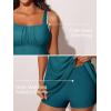 imageSummer Mae Modest Tankini Swimsutis for Women Two Piece Tummy Control Bathing Suits Ruched Front Tank Top Swim Suits 2026Lagoon