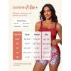 imageSummer Mae Modest Tankini Swimsutis for Women Two Piece Tummy Control Bathing Suits Ruched Front Tank Top Swim Suits 2026Red Paisley