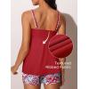imageSummer Mae Modest Tankini Swimsutis for Women Two Piece Tummy Control Bathing Suits Ruched Front Tank Top Swim Suits 2026Red Paisley